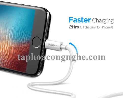 Ugreen 20727 0.5M màu Trắng ABS Cáp Lightning sạc + truyền dữ liệu cho iPhone US155 30020727